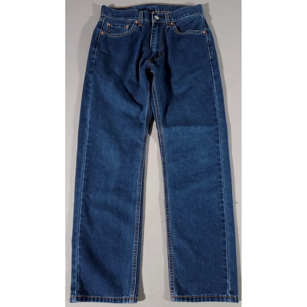 Levi's 505 Jeans Mens W30 L30 Blue Regular Fit Straight Leg Denim